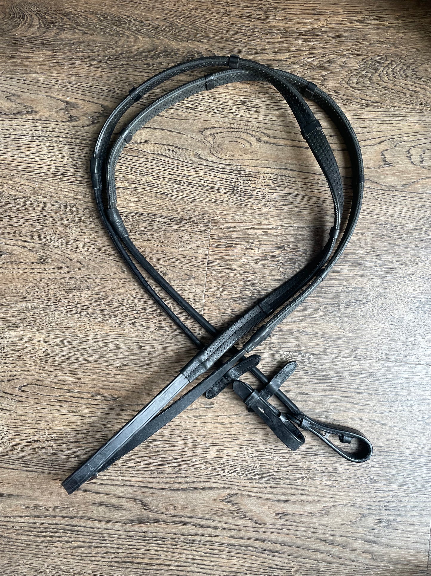 Rênes cuir et caoutchouc (Noir) NEUVES