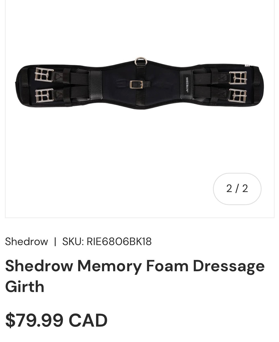 Sangle dressage 22po