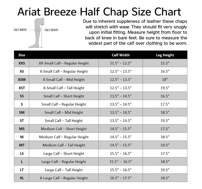 Demi chaps Ariat Breeze gr. SM