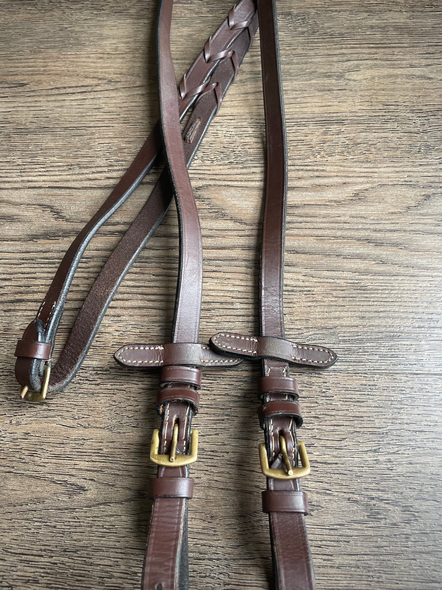 Rênes tressées hunter