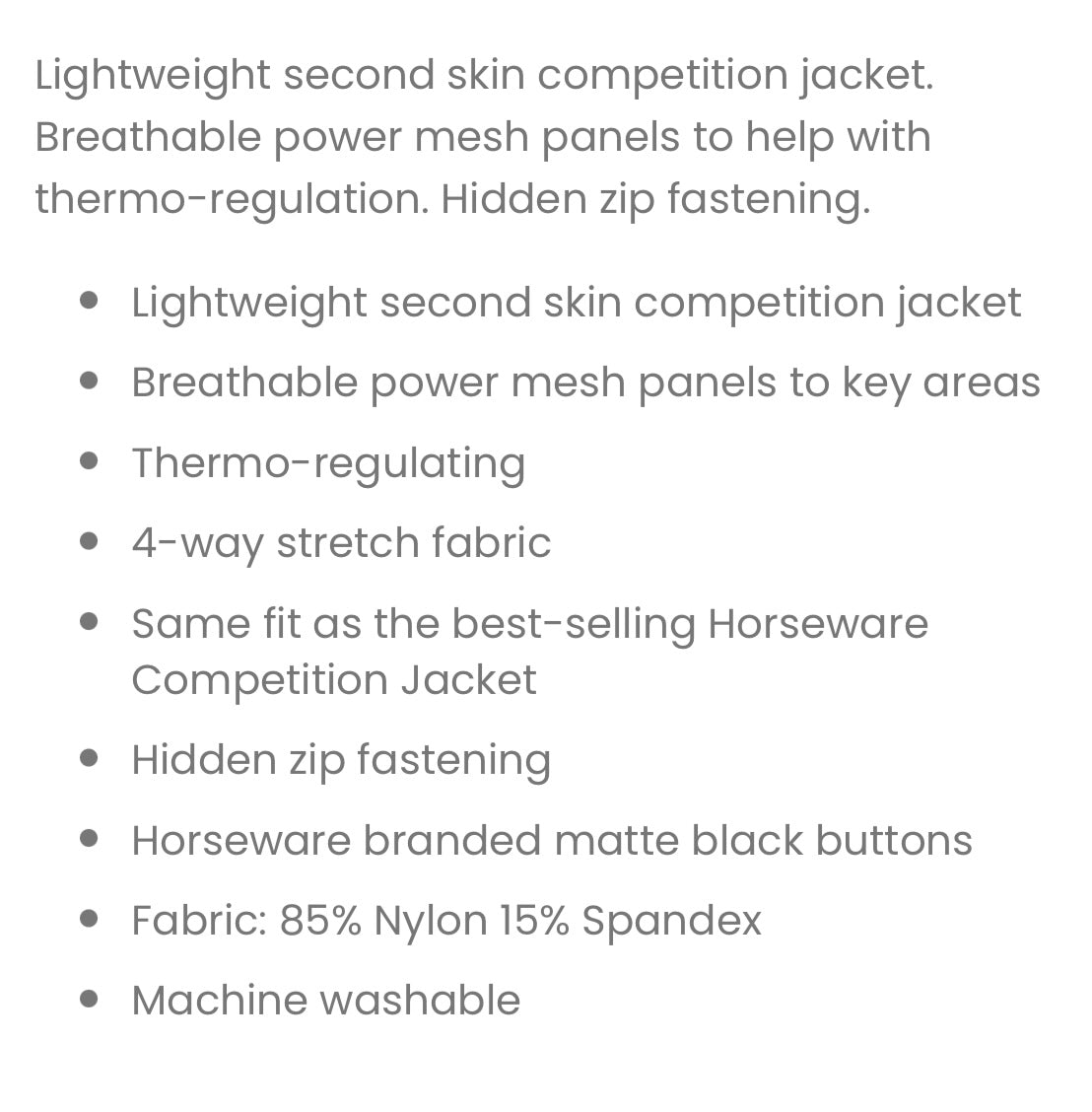 Veston concours Horseware (Hunter Green) Small