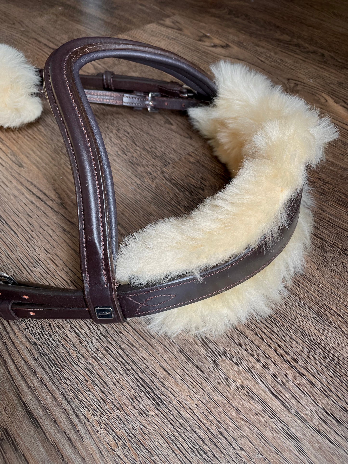Bride ergonomique gr. COB *NEUVE* cuir brun et mouton