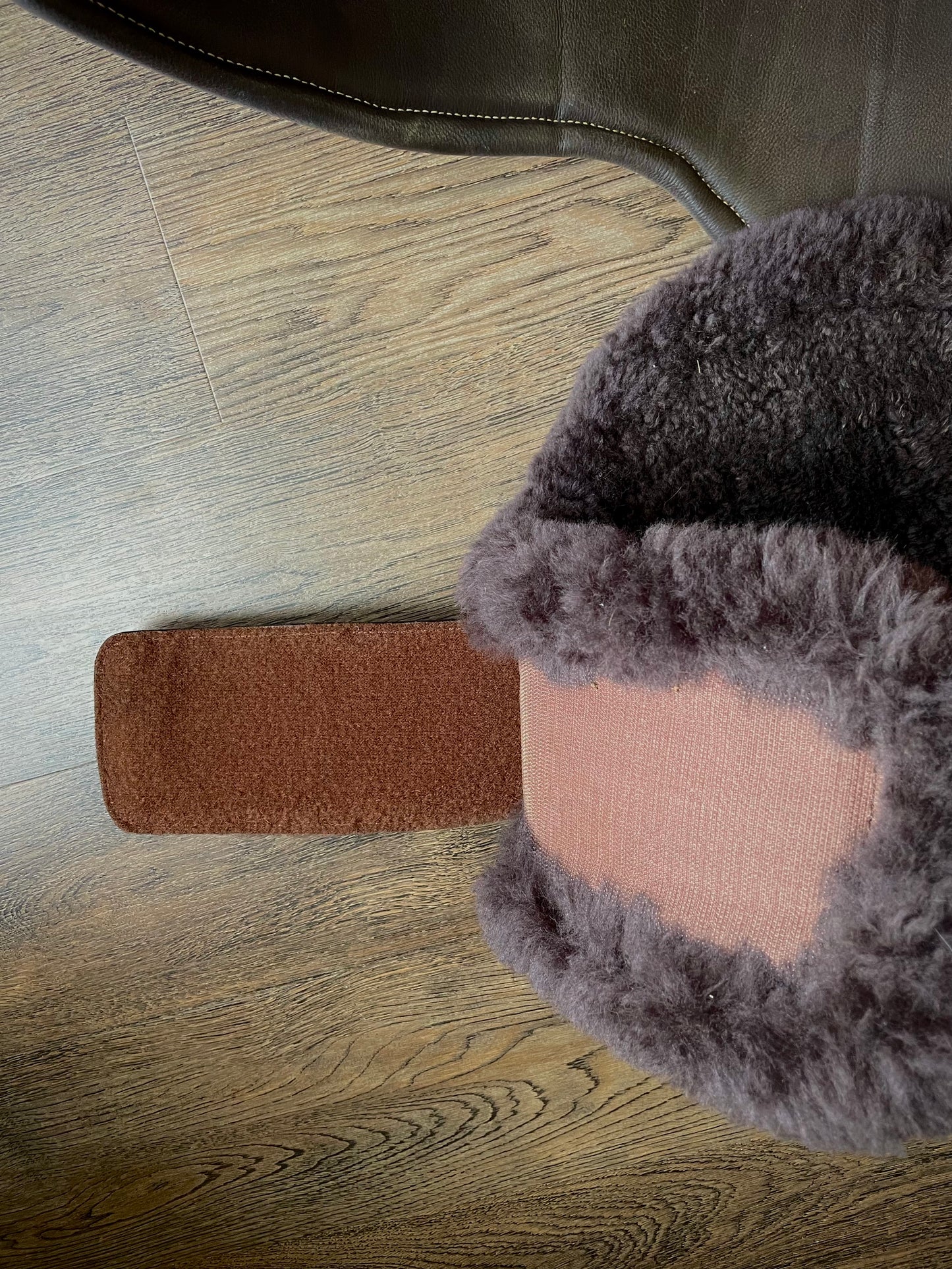 Sangle Courte en mouton et cuir gr.70cm