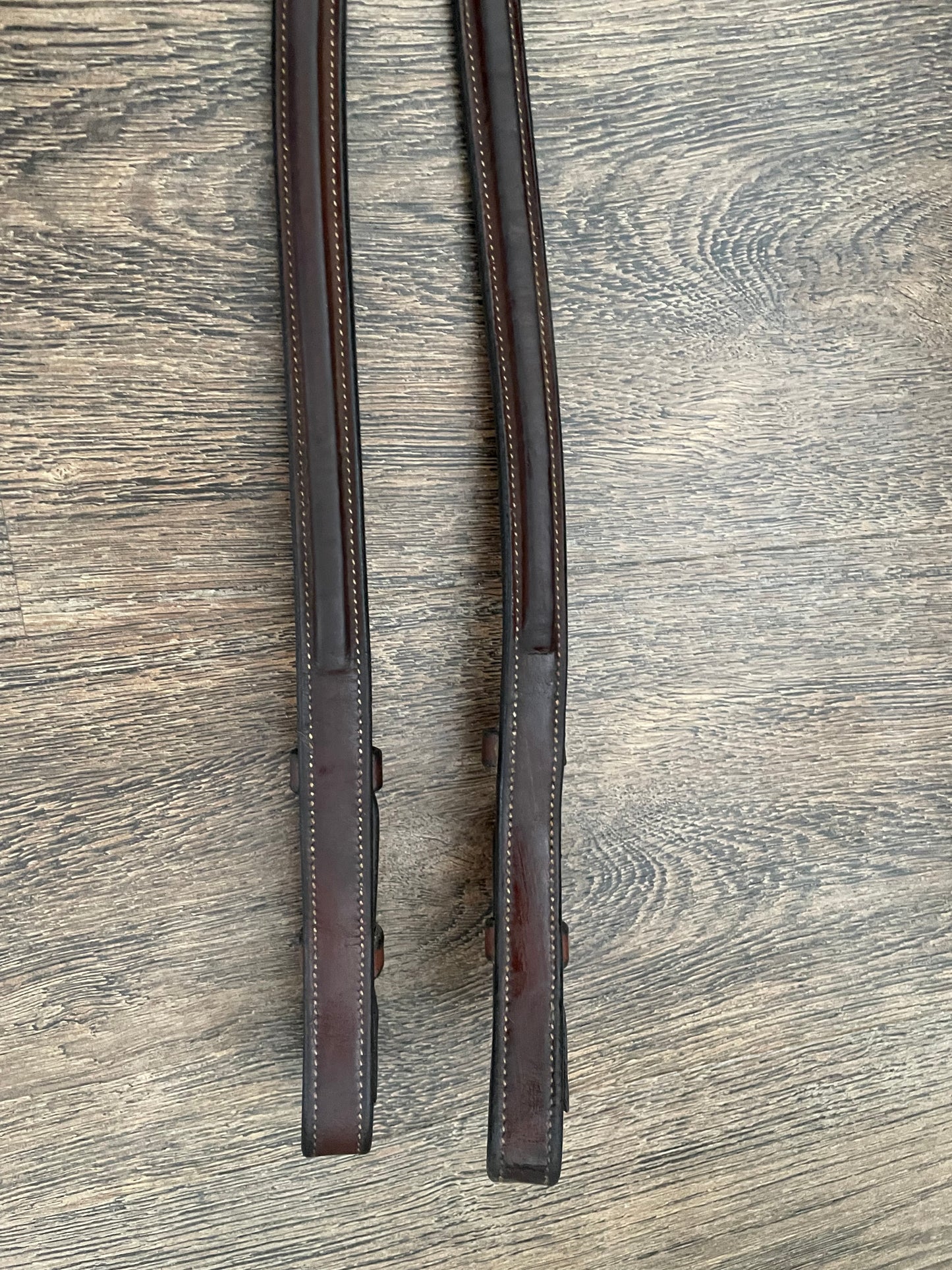 Rênes tressées hunter (Oak brown)