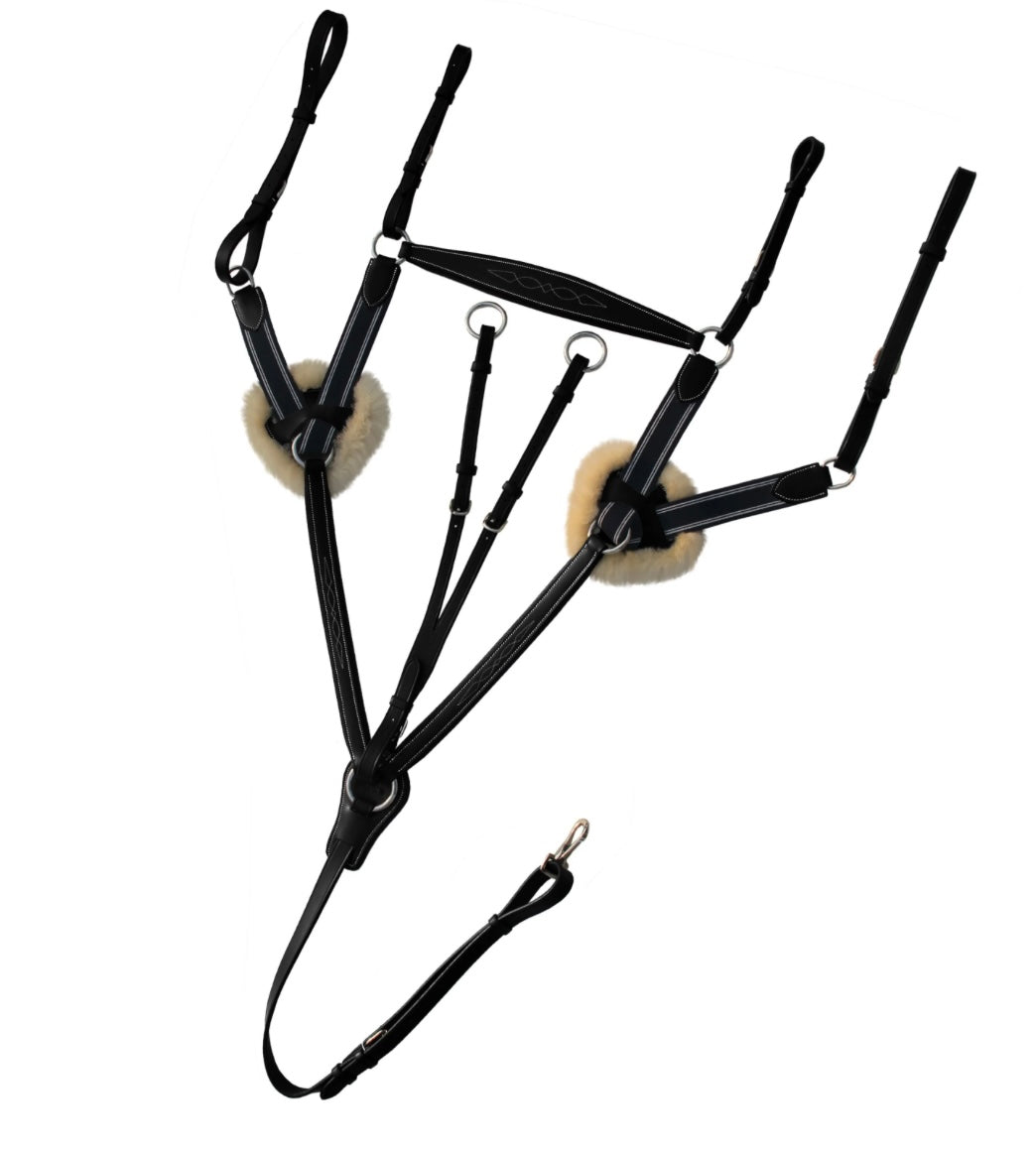 Collier 5 points noir gr. Full