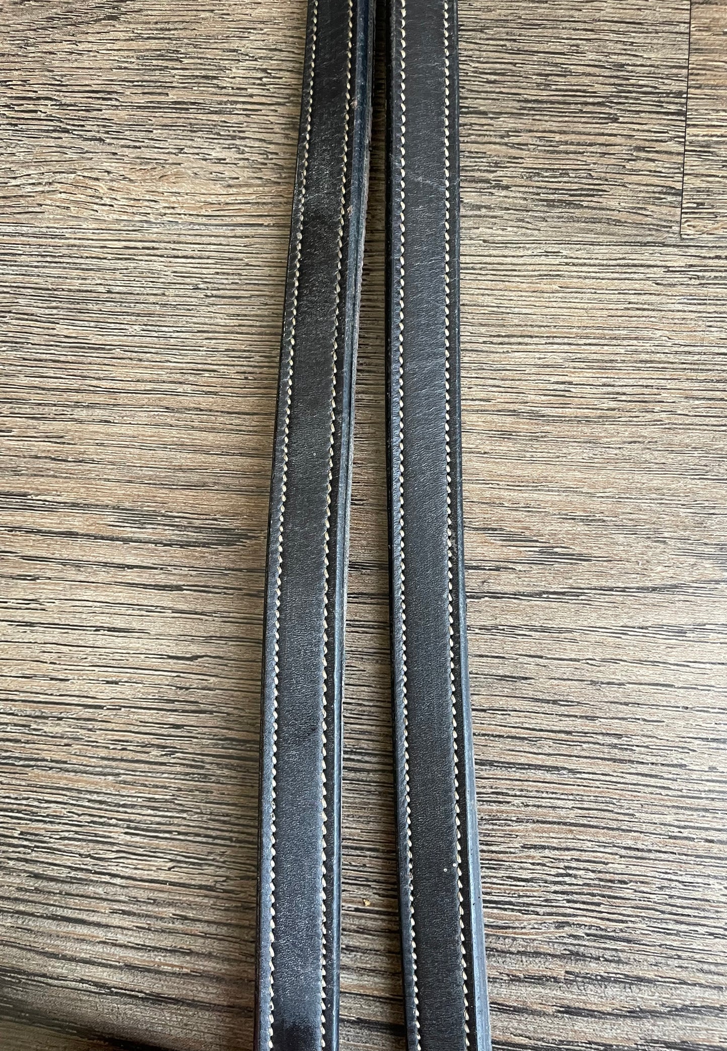 Rênes en cuir doublé caoutchouc