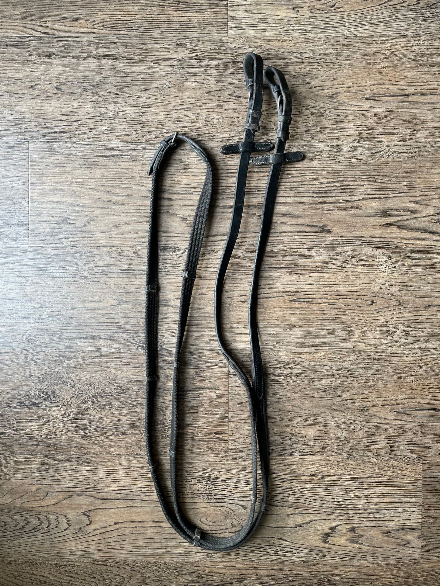 Rênes cuir /nylon noir