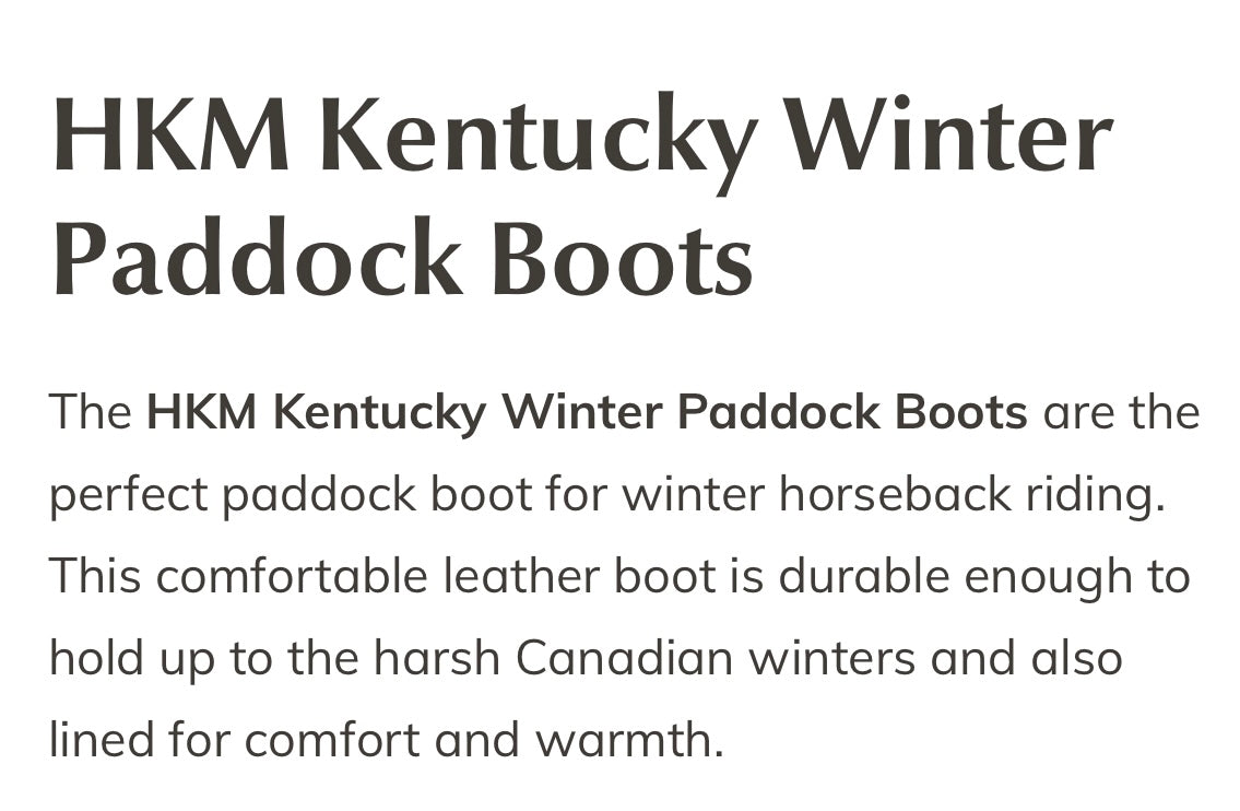 Paddock boots d’HIVER