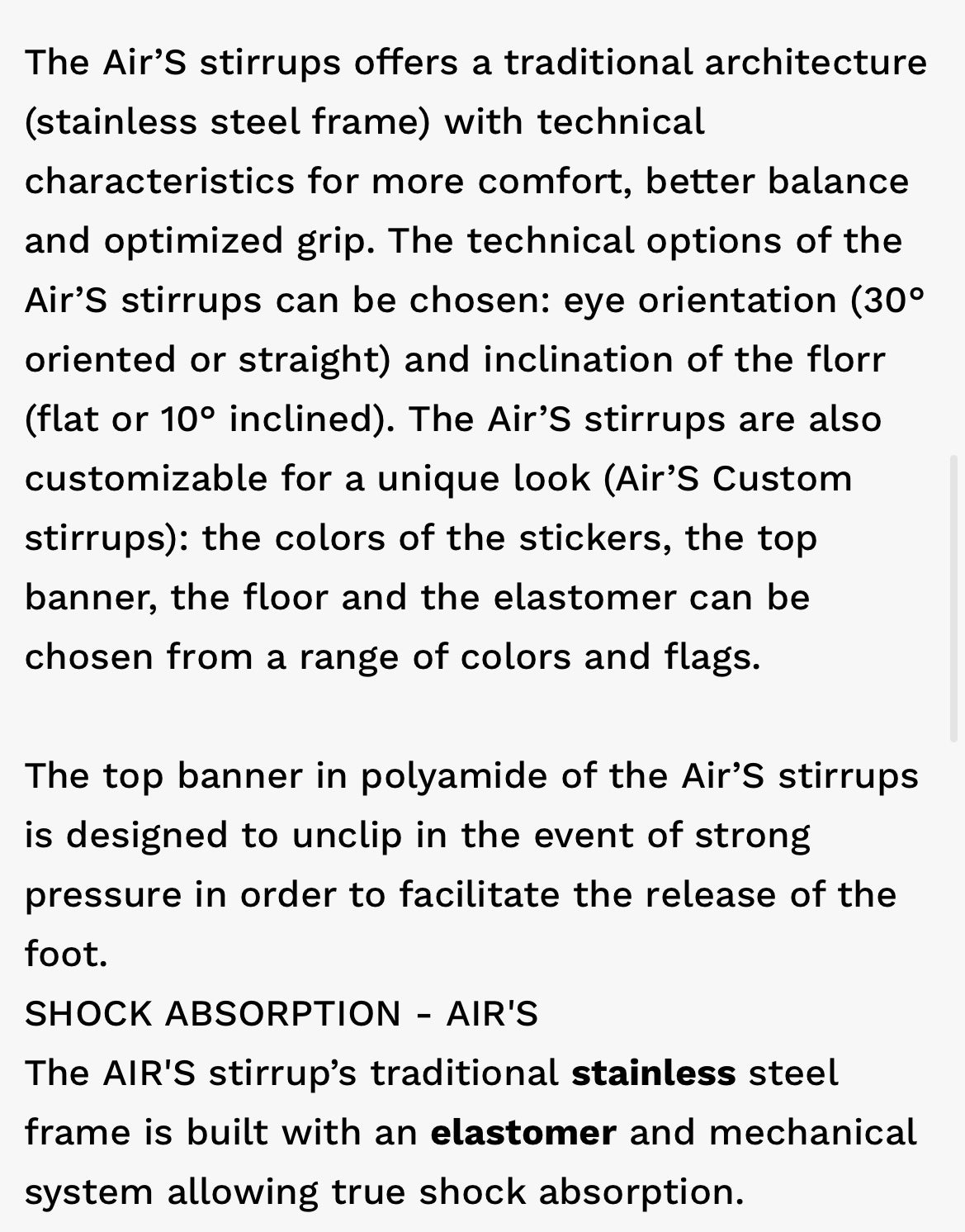 Étriers FreeJump Air