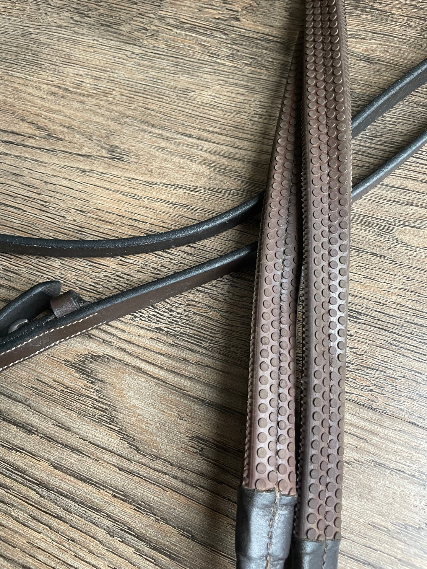 Rênes cuir et caoutchouc Kris 16mm