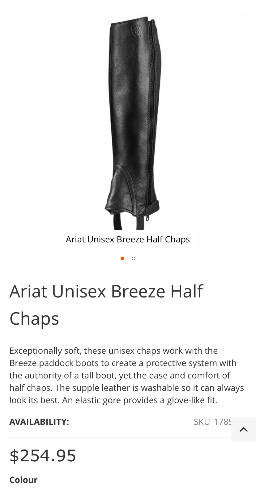Demi chaps Ariat Breeze gr. SM