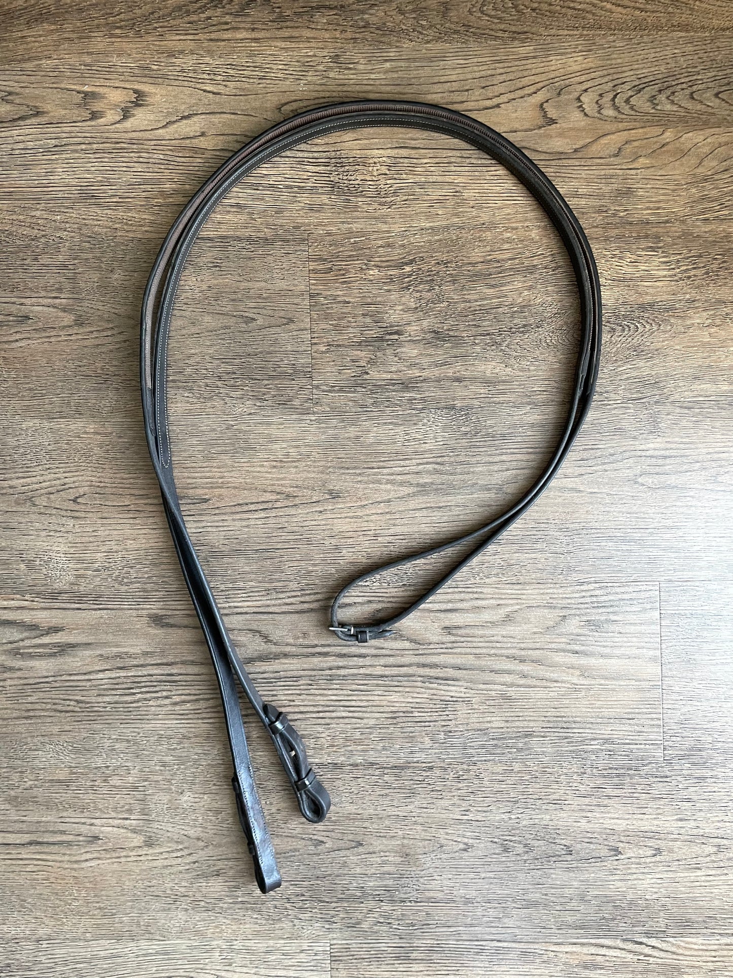 Rênes en cuir doublé caoutchouc