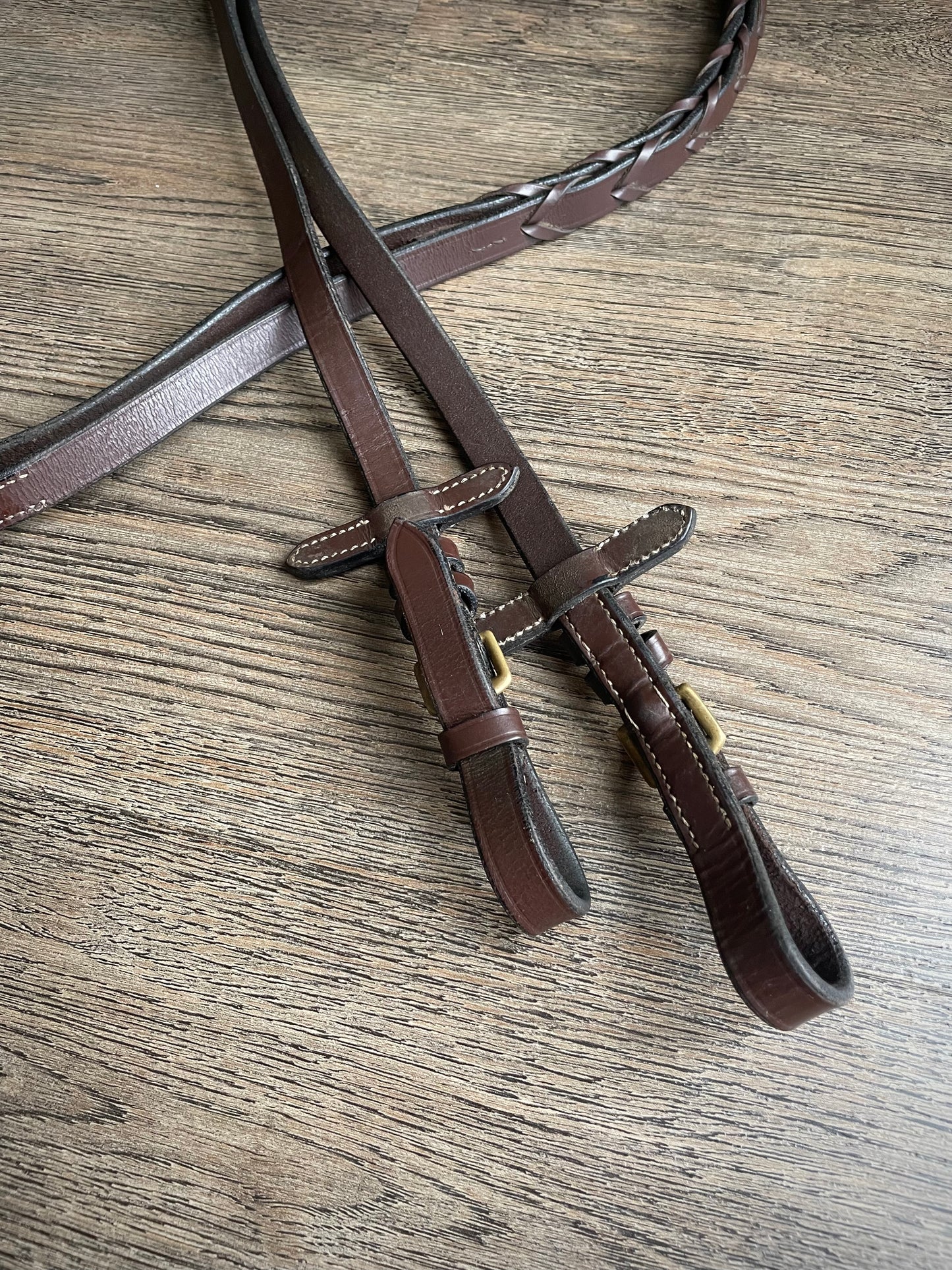 Rênes tressées hunter