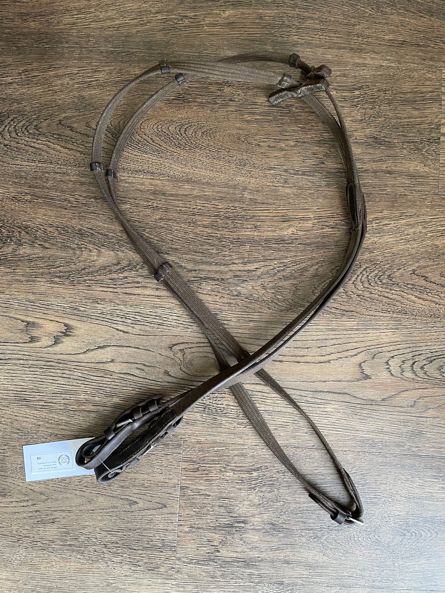 Rênes cuir et nylon (havana)
