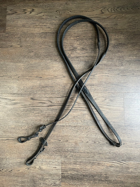 Rênes en cuir et caoutchouc (noir)