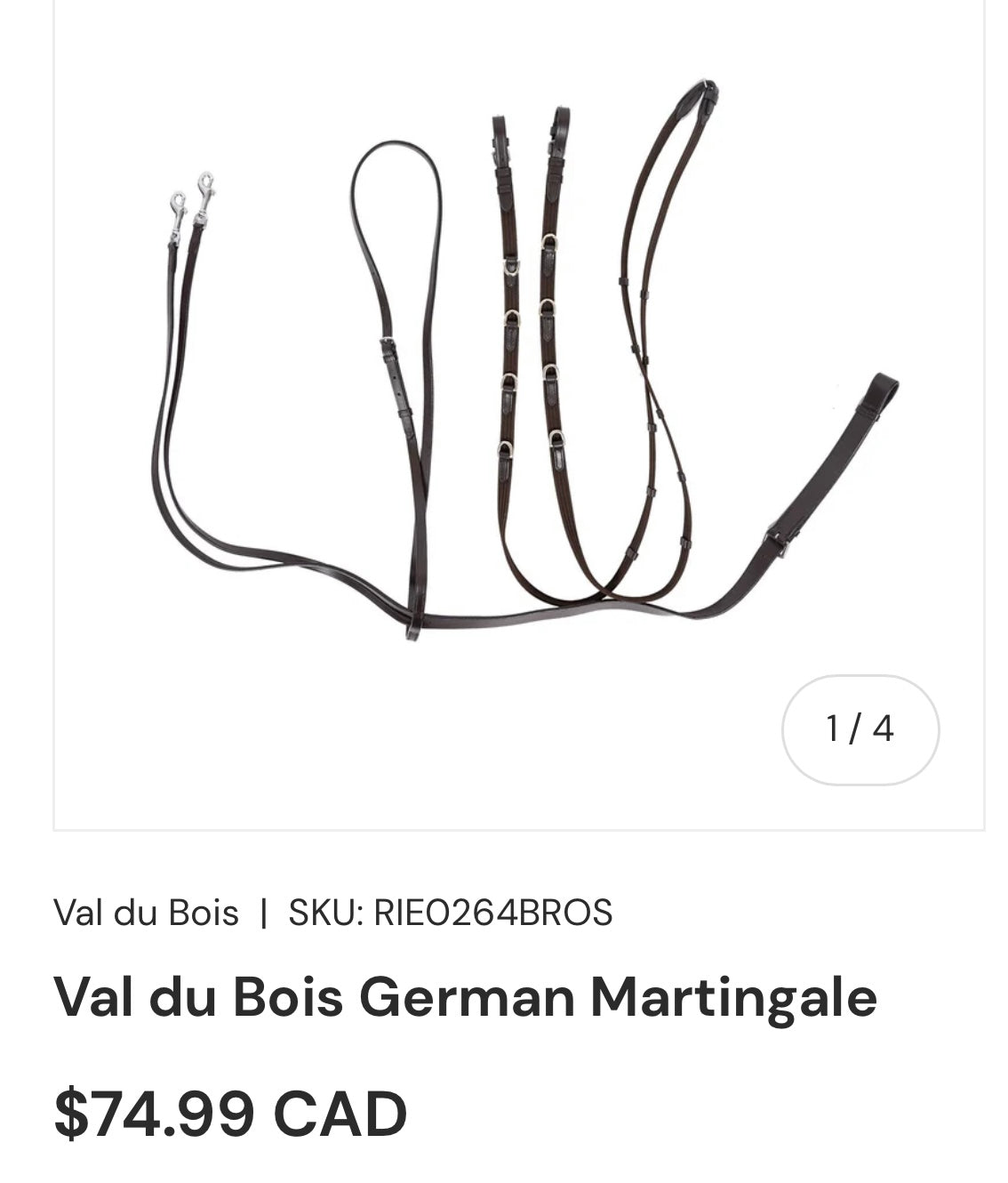 Martingale et rênes olympiques gr. Full