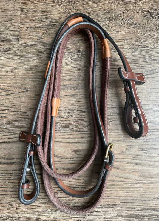 Rênes caoutchouc NEUVES (oak brown)