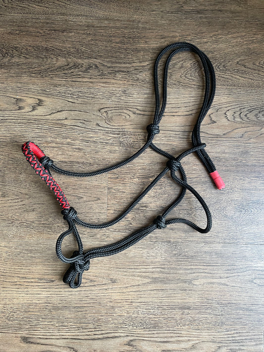 Licou éthologique noir/rouge