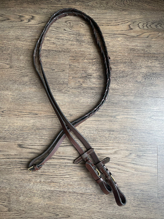 Rênes tressées hunter