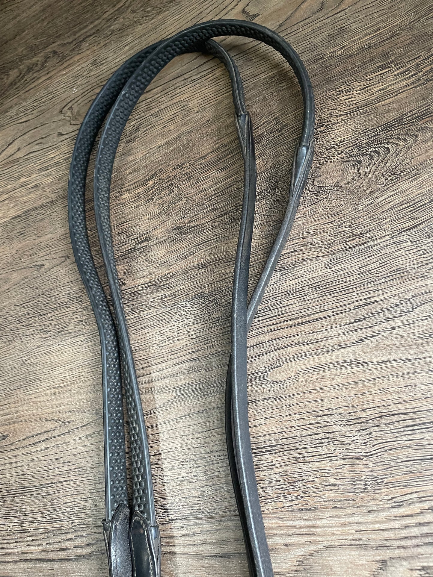 Rênes en cuir et caoutchouc (noir)