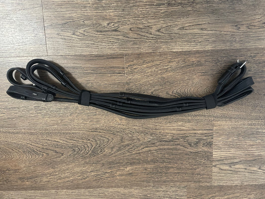 Rênes *NEUVES* noires cuir Italien 🇮🇹