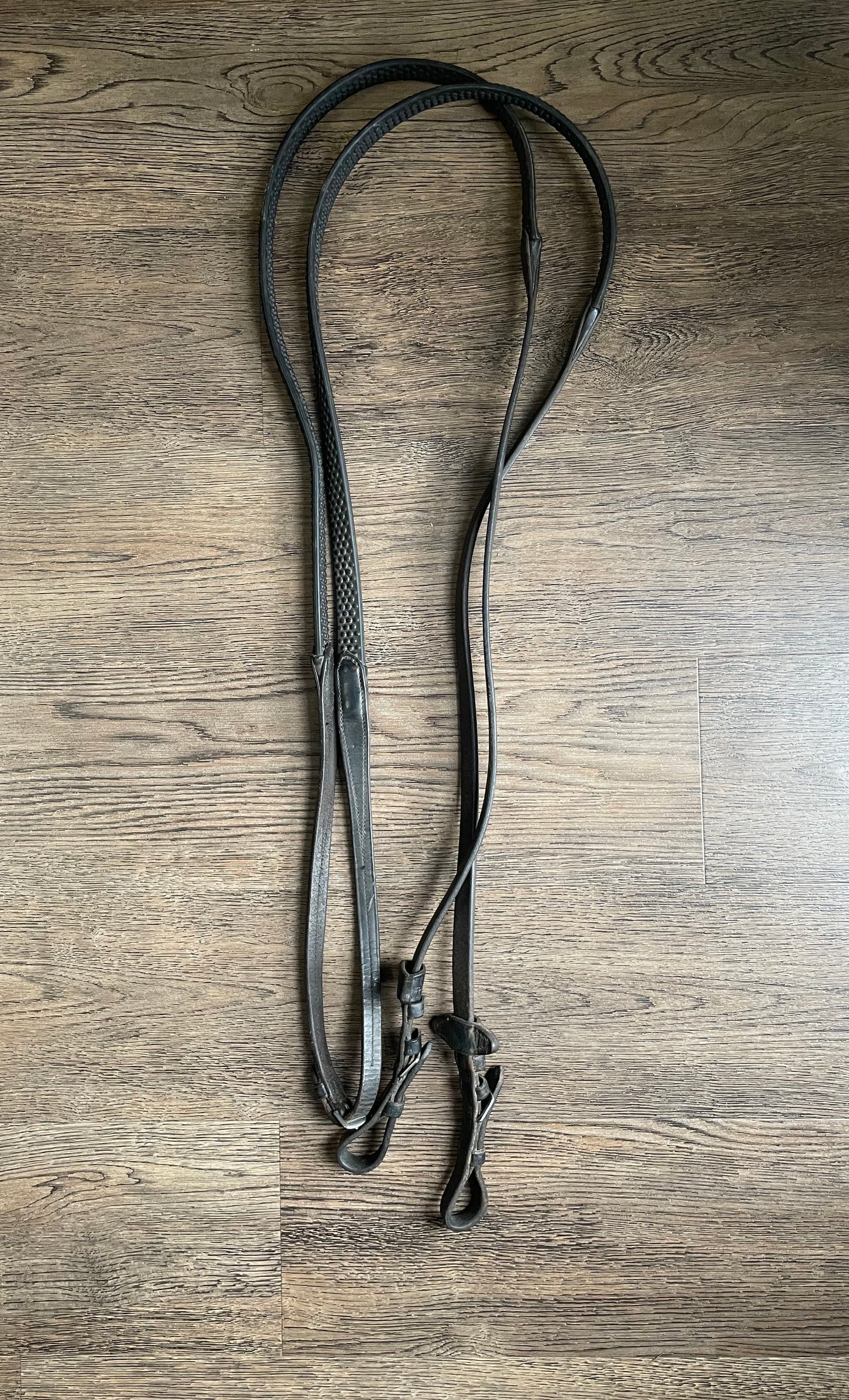 Rênes en cuir et caoutchouc (noir)