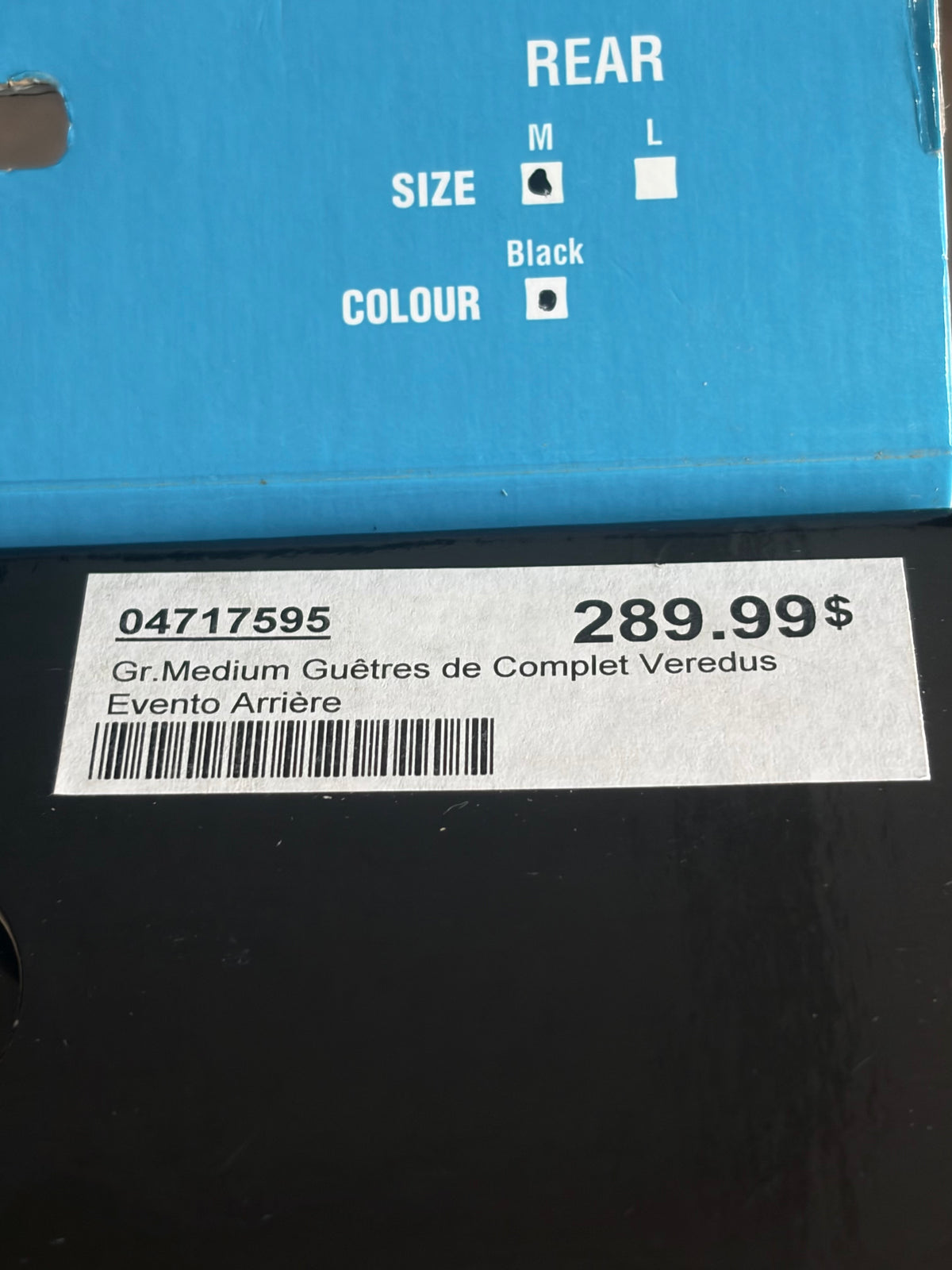 Guêtres Veredus EVENTO(arrière) gr. Medium