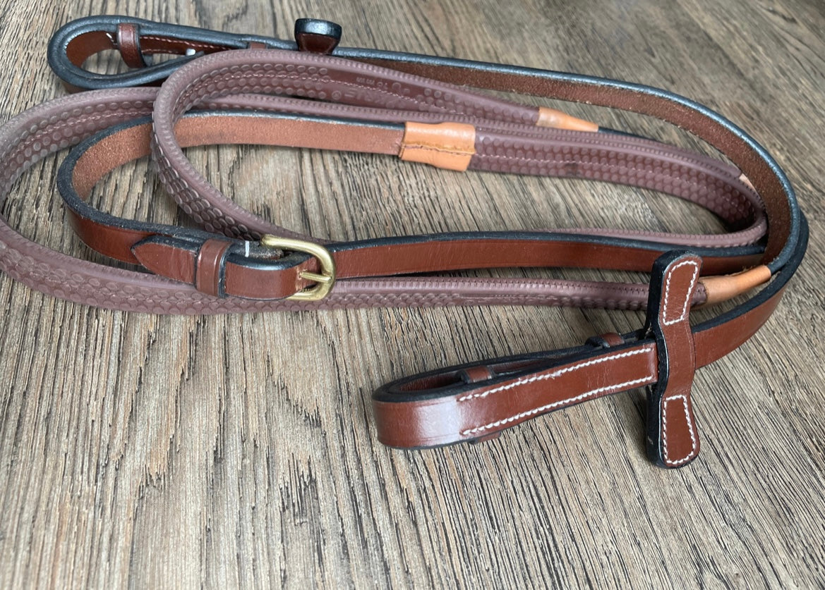 Rênes caoutchouc NEUVES (oak brown)