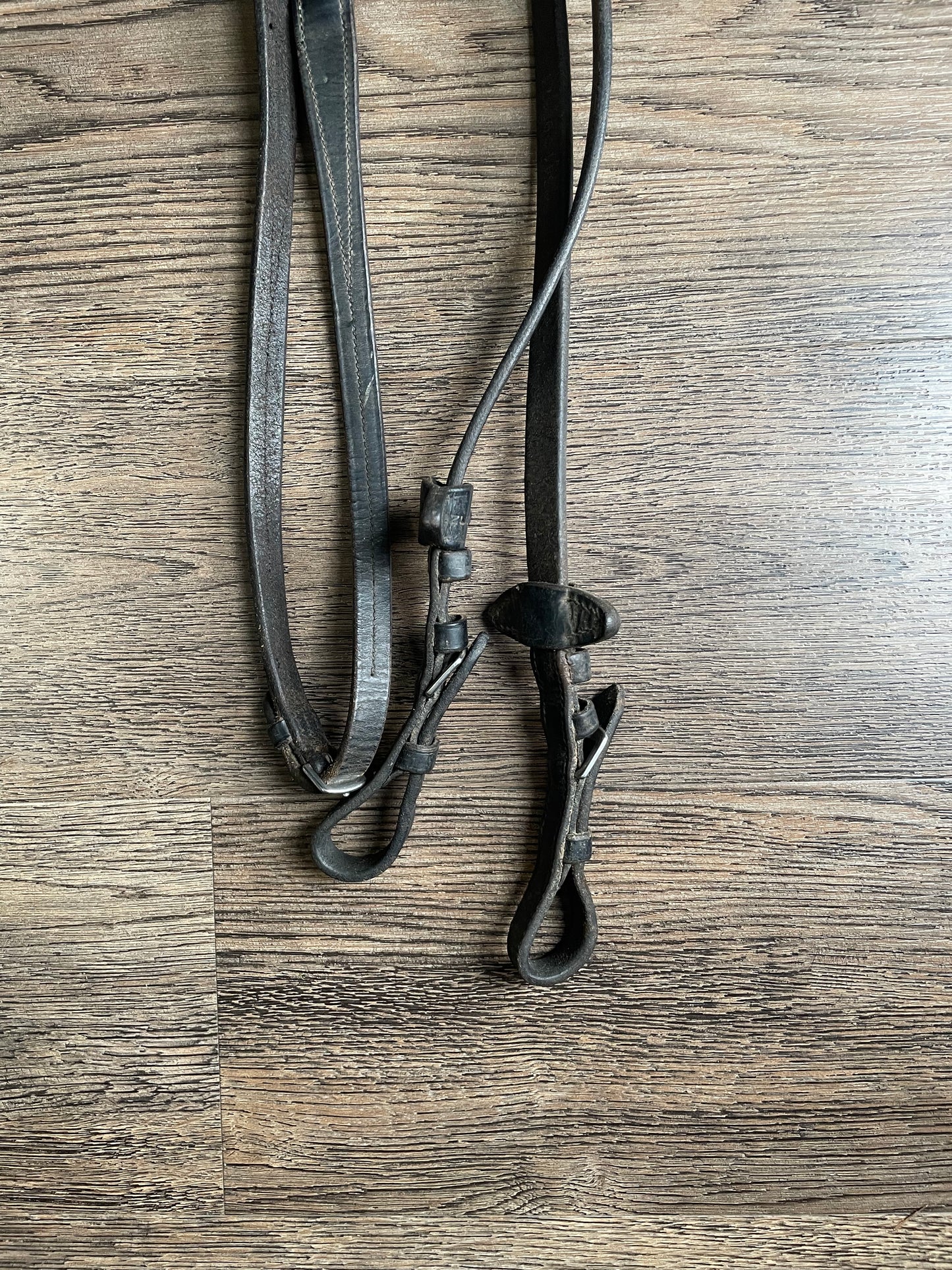 Rênes en cuir et caoutchouc (noir)